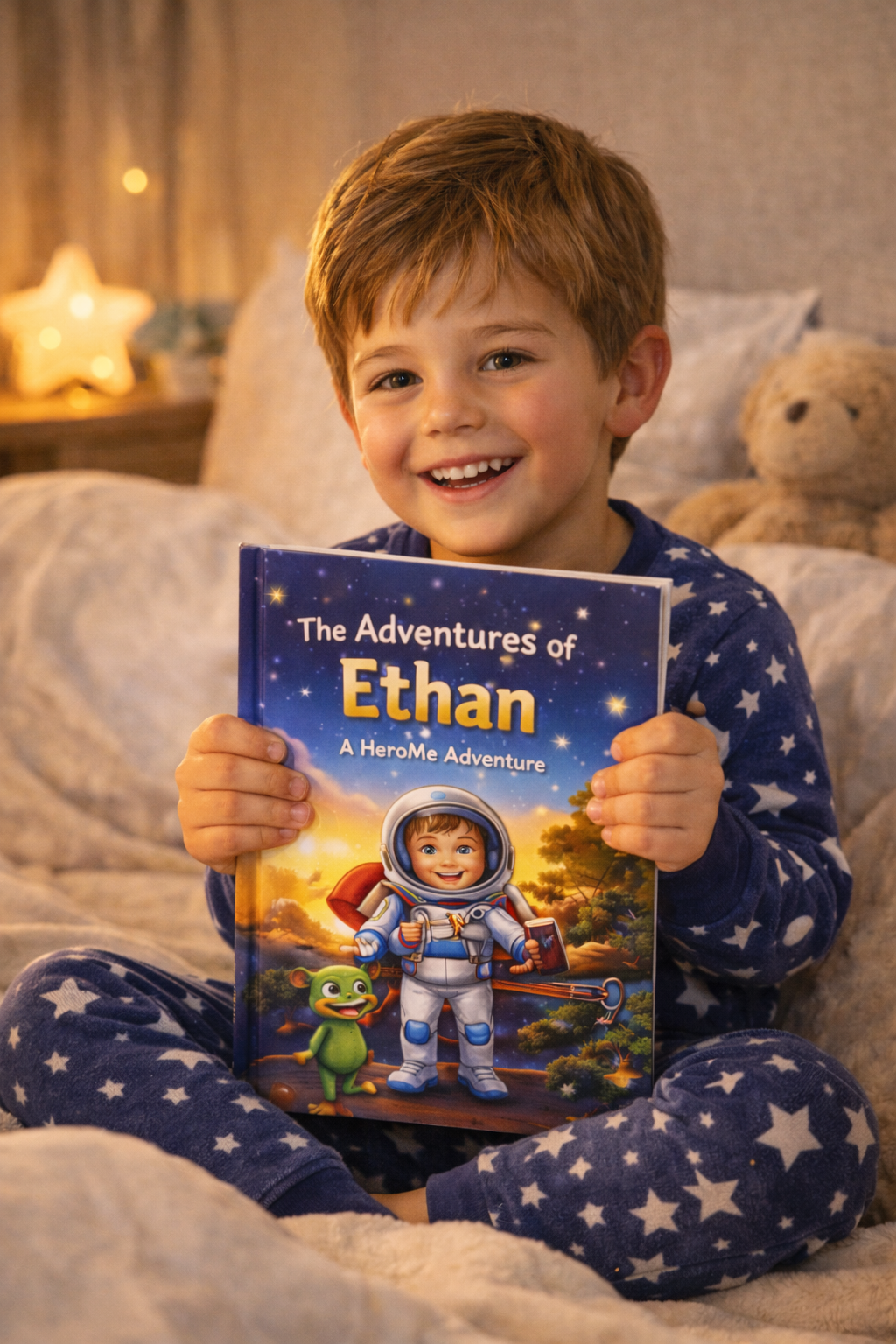Child holding their book